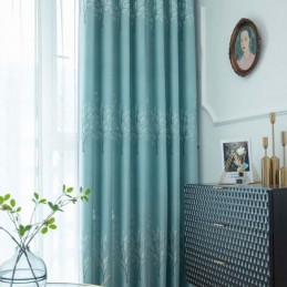 Cortinas De Satén Jacquard Con Estampado De Árboles De Estilo Nórdico Para Sala De Estar Y Dormitorio