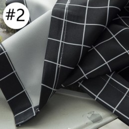 Cortina Opaca A Cuadros, Hecha A Medida, Con Diseño Geométrico Para Dormitorio Y Sala De Estar.