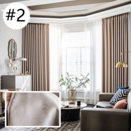 Cortinas Opacas Modernas De Color Sólido, Hechas A Medida, Para Sala De Estar.