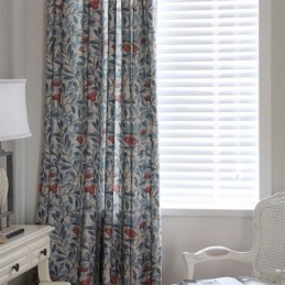 Cortinas Opacas Con Estampado Floral De Estilo Campestre Americano