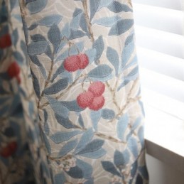 Cortinas Opacas Con Estampado Floral De Estilo Campestre Americano