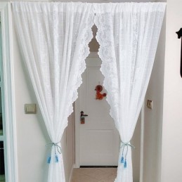 Elegantes Cortinas De Gasa Transparente, Decorativas Para Sala De Estar Y Dormitorio.