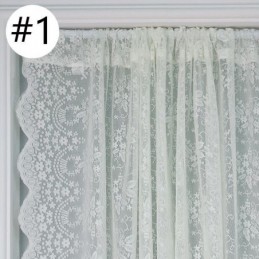 Cortinas De Encaje Blanco Transparentes Para Sala De Estar