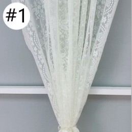 Cortinas De Encaje Blanco Transparentes Para Sala De Estar