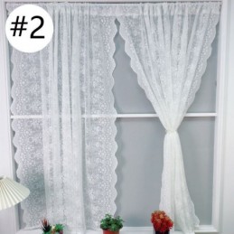 Cortinas De Encaje Blanco Transparentes Para Sala De Estar