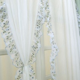 Cortinas Transparentes De Jacquard Modernas, Tratamiento Nórdico Para Ventanas De Sala De Estar