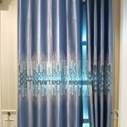 Paneles Insonorizados De Lujo De Estilo Nórdico Con Cortinas Bordadas Con Encaje Para Sala De Estar