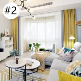 Cortina Opaca Nórdica De Color Sólido Con Costuras Gruesas, Hecha A Medida, Para Sala De Estar Y Dormitorio