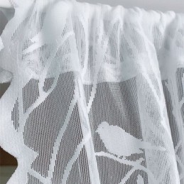 Cortinas Translúcidas Modernas Con Diseño De Pájaros De Tul Blanco Para Sala De Estar