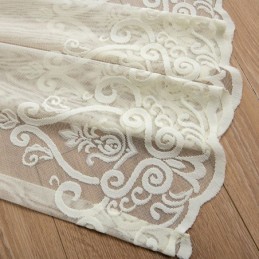 Cortinas Transparentes Bordadas Europeas De Voile Para Sala De Estar