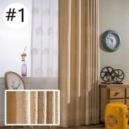 Cortina Bordada Con Elegante Diseño De Árbol, Hecha A Medida, Opaca, Para Sala De Estar.